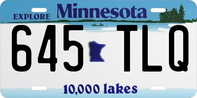MN license plate 645TLQ