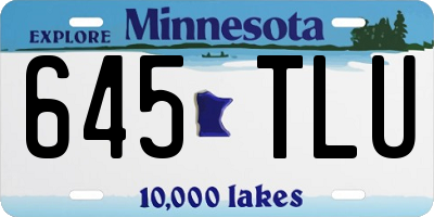 MN license plate 645TLU