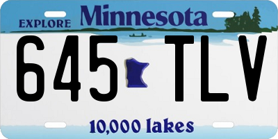 MN license plate 645TLV