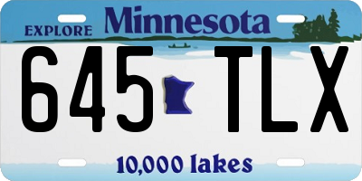 MN license plate 645TLX