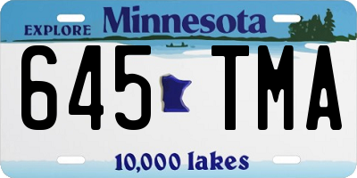 MN license plate 645TMA