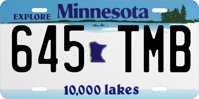 MN license plate 645TMB