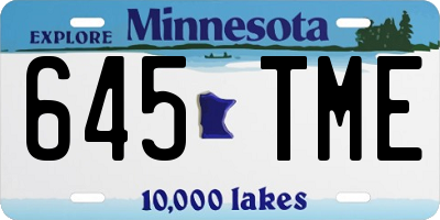MN license plate 645TME