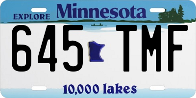 MN license plate 645TMF
