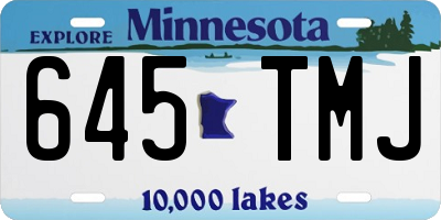 MN license plate 645TMJ