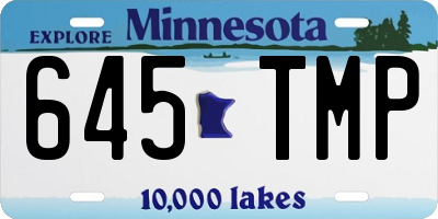 MN license plate 645TMP