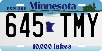 MN license plate 645TMY