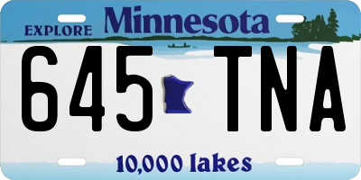 MN license plate 645TNA