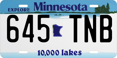 MN license plate 645TNB