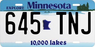 MN license plate 645TNJ