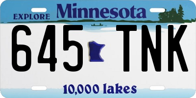 MN license plate 645TNK