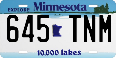 MN license plate 645TNM