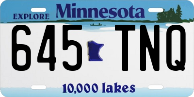 MN license plate 645TNQ