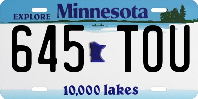 MN license plate 645TOU