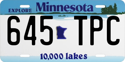 MN license plate 645TPC