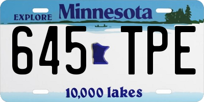 MN license plate 645TPE