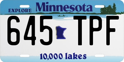MN license plate 645TPF