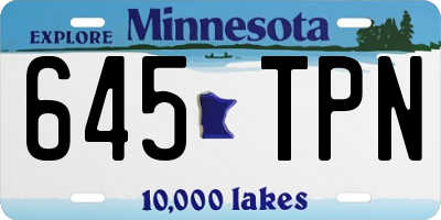 MN license plate 645TPN