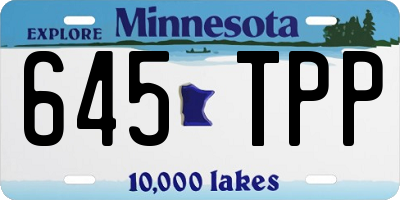 MN license plate 645TPP