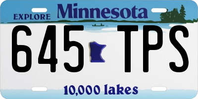 MN license plate 645TPS