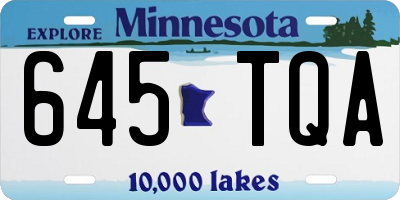 MN license plate 645TQA