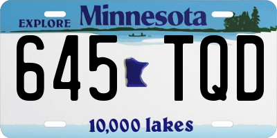 MN license plate 645TQD