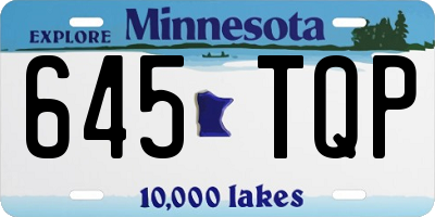 MN license plate 645TQP