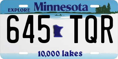 MN license plate 645TQR