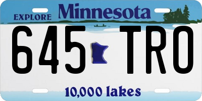 MN license plate 645TRO