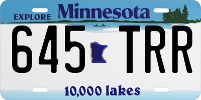 MN license plate 645TRR
