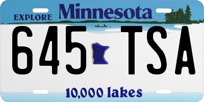 MN license plate 645TSA