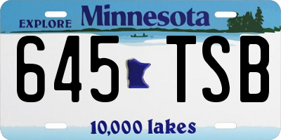 MN license plate 645TSB
