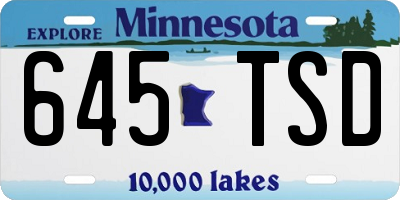 MN license plate 645TSD