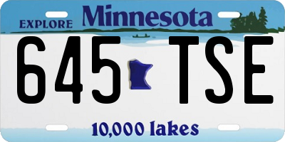 MN license plate 645TSE