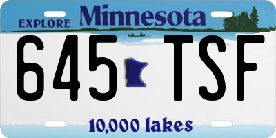 MN license plate 645TSF