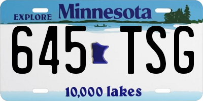 MN license plate 645TSG