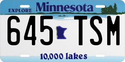 MN license plate 645TSM