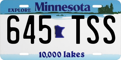 MN license plate 645TSS
