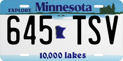 MN license plate 645TSV