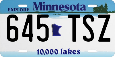 MN license plate 645TSZ