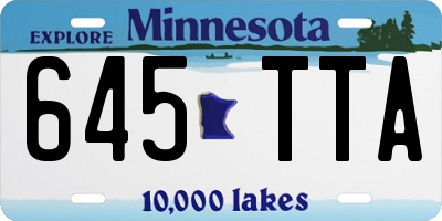 MN license plate 645TTA