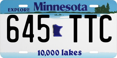 MN license plate 645TTC