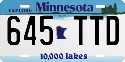 MN license plate 645TTD