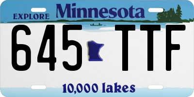 MN license plate 645TTF