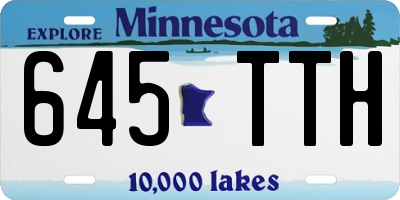MN license plate 645TTH