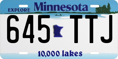 MN license plate 645TTJ