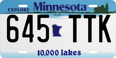 MN license plate 645TTK