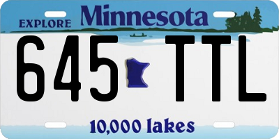 MN license plate 645TTL