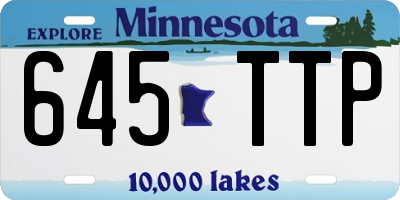 MN license plate 645TTP