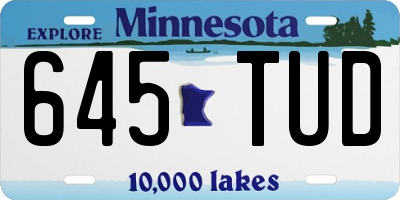MN license plate 645TUD